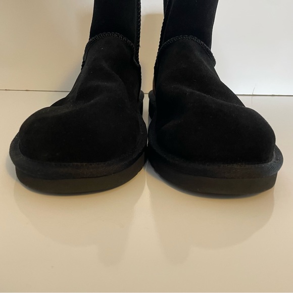 NWOT Koolaburra UGG Mini II Leopard print black suede fur ankle booties 10 - Picture 7 of 15